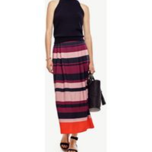 NWT Ann Taylor Coloblock Maxi Skirt 4P MSRP SM$129 - Picture 2 of 2